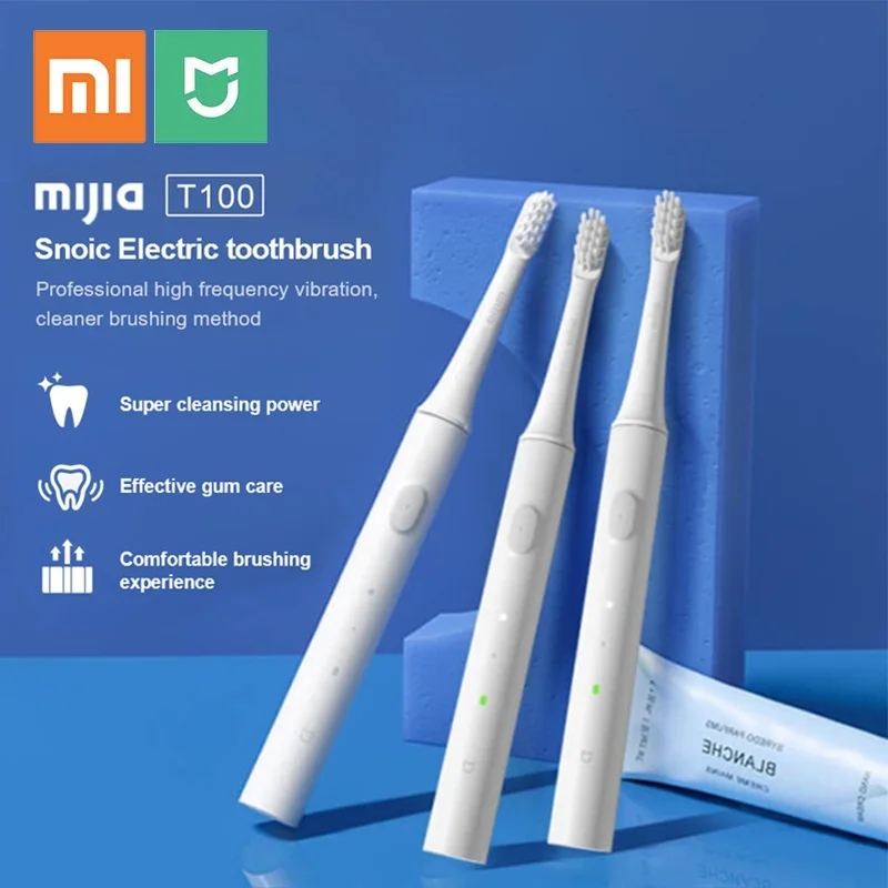 

Зубная щетка Xiaomi Mijia T100 звуковая электрическая для взрослых, автоматическая ультразвуковая Водонепроницаемая перезаряжаемая через USB зубн...