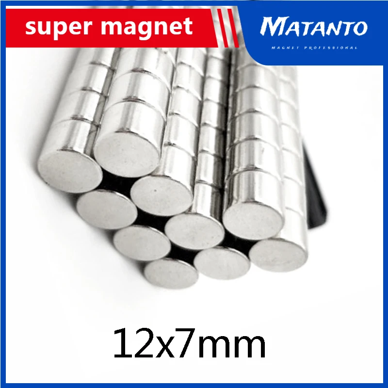 

20/30/50PCS 12x7 mm Strong Cylinder Rare Earth Magnet 12mmX7mm Round Neodymium Magnets 12x7mm Small Disc Magnet 12*7 mm N35