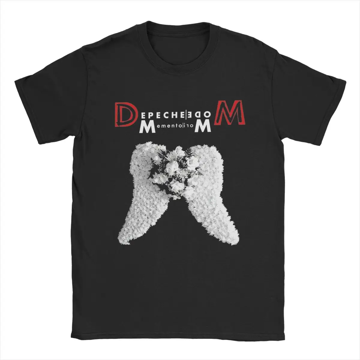 

Novelty White Wings Depeche Cool Mode T-Shirt Men Round Neck Pure Cotton T Shirts Short Sleeve Tees 4XL 5XL 6XL Clothing