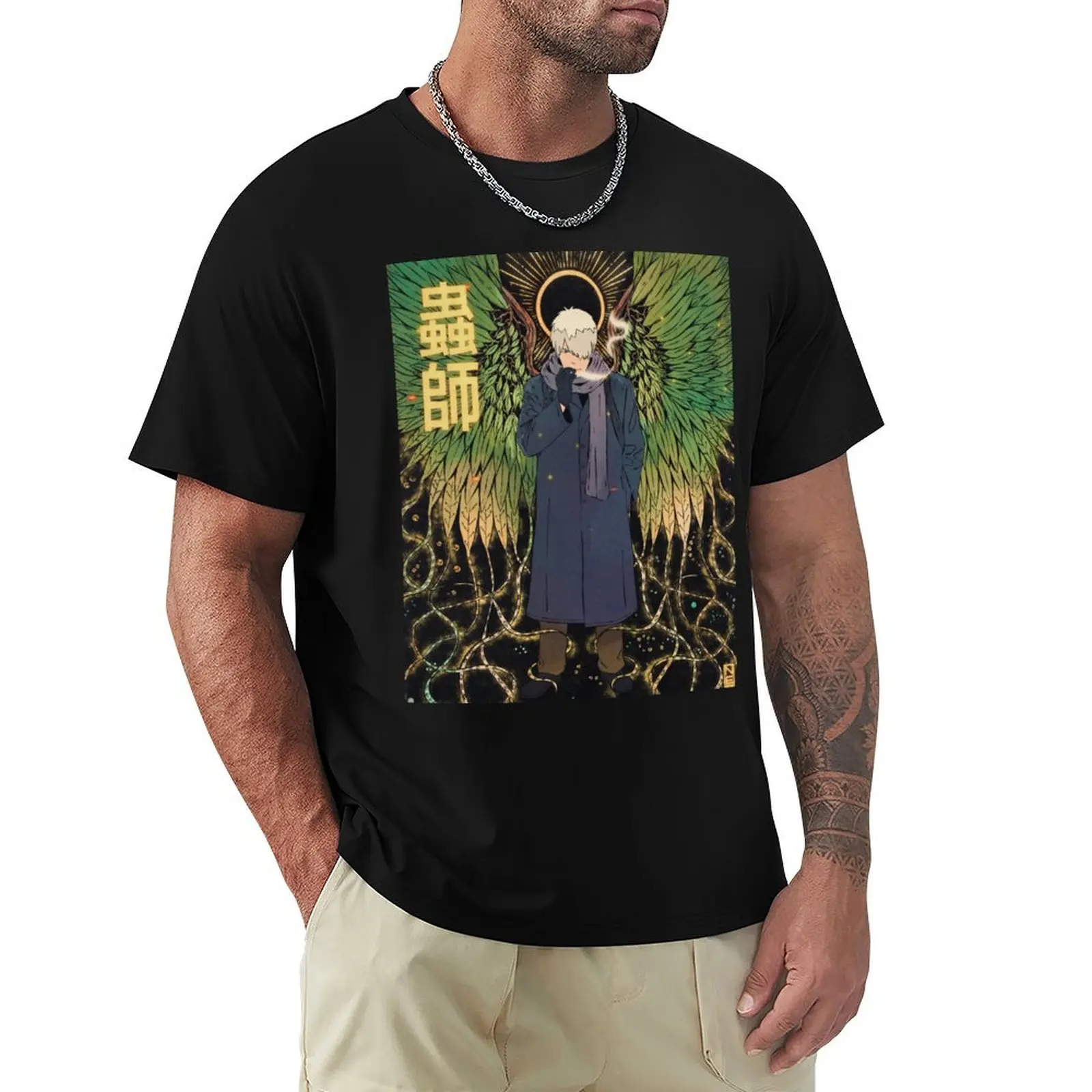 ginko-mushishi футболка заготовки аниме дизайнерская мужская