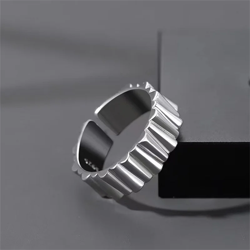 

Модные геометрические аксессуары для рук для мужчин, серебро 925 пробы, ювелирные изделия, мужское кольцо, открытый размер