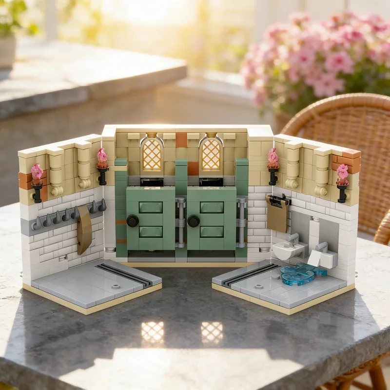 368 деталей MOC: Конструктор «Тролль в ванной» (совместим с моделью замка Гарри), строительные блоки, развивающие игрушки, рождественские подарки, DIY, образовательные. (art.: 3920db786f4dc) - 3920db786f4dc