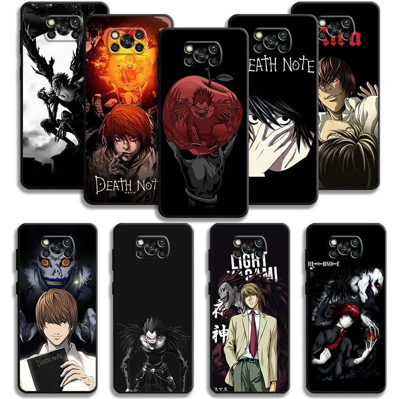

Death Note Yagami Light L Lawliet Case For Xiaomi POCO X3 NFC X4Pro M3 C40 for Mi 12 11 10 10T 8 Note10 Lite 11Ultra 11T Pro F1