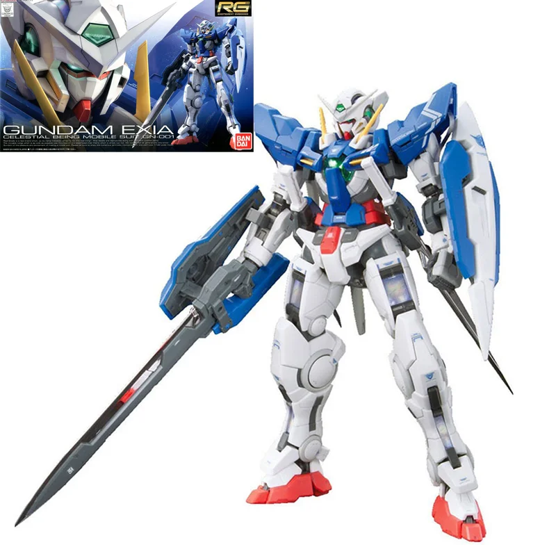

Bandai Original RG Exia Gundam GN-001 1/144 Gunpla Assembled Model Kit Action Figure Anime Figure Gift Toy NEW For Children