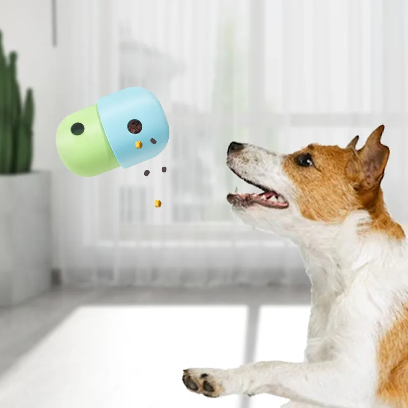 Dog Treat Dispensing Toys Leaky Ball Funny Interactive Pet Slow Feeder Bowl Puzzle Toy Tooth Cleaning Bite Resistant Chew Toys