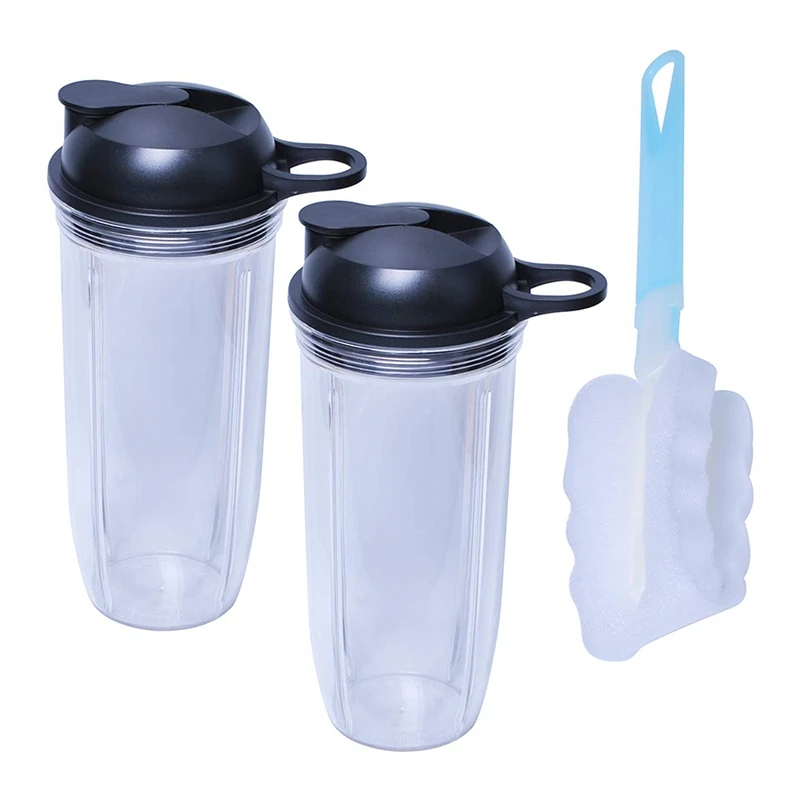

Сменные чашки 32 унции с откидной крышкой для Nutri Combo Pro 1000 Вт, сменные детали с чистящей щеткой