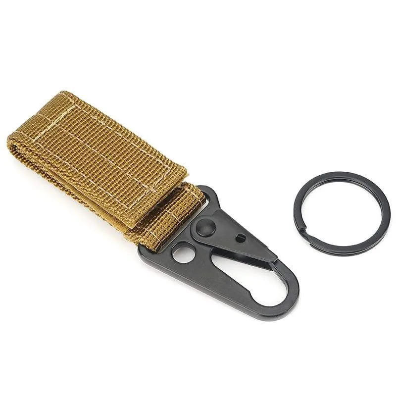 

3pcs Webbing Attach Belt Clip Multi-functional Mountaineering Hook Keychain Outdoor Nylon Carabiners Buckle Backpack Strap Clasp