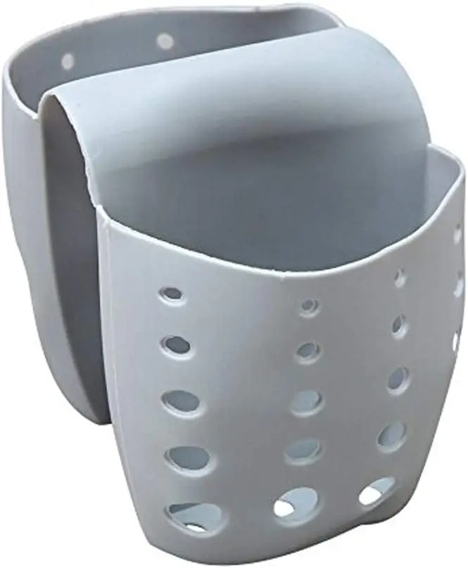 

Sponge sink stand, hanging silicone kitchen gadget organizer, basket drain bag