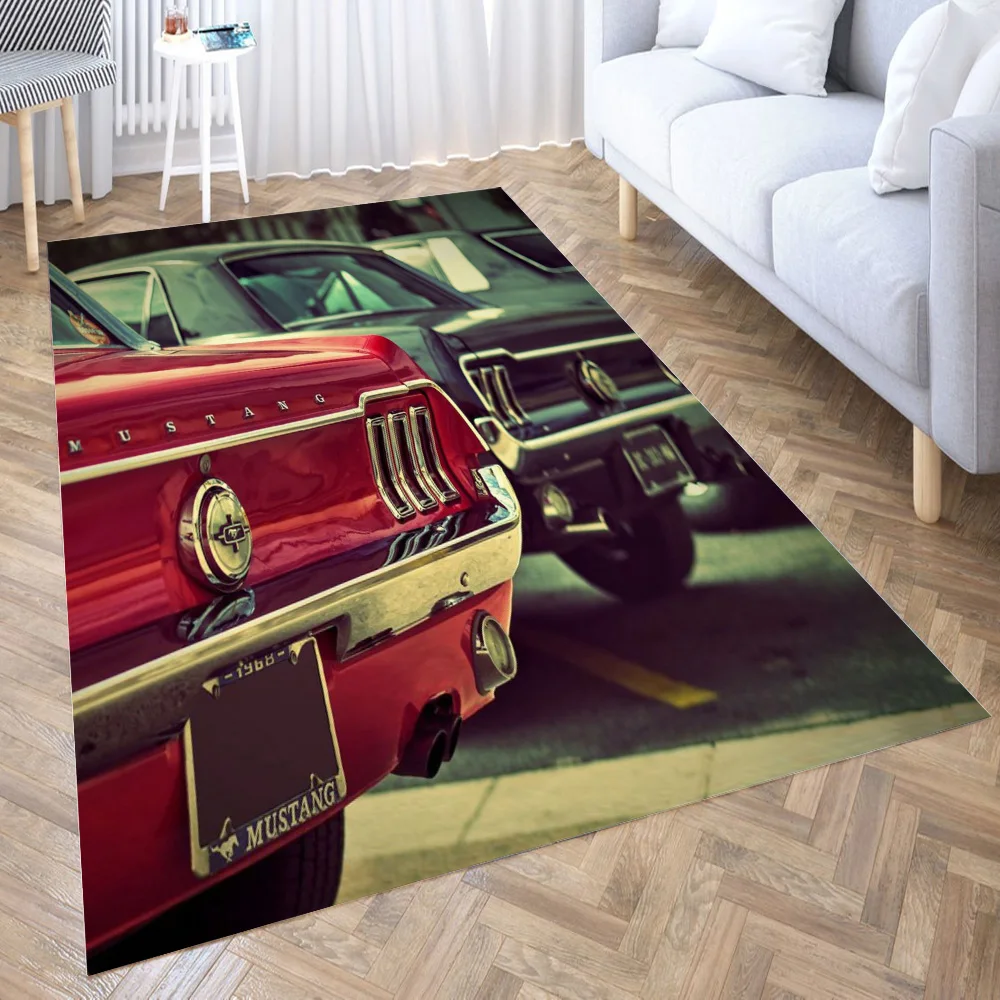 

Ford Mustang Carpet Living Room Large Area Rugs Bedroom Carpet Modern Home Living Room Decoration Floor Lounge Rug