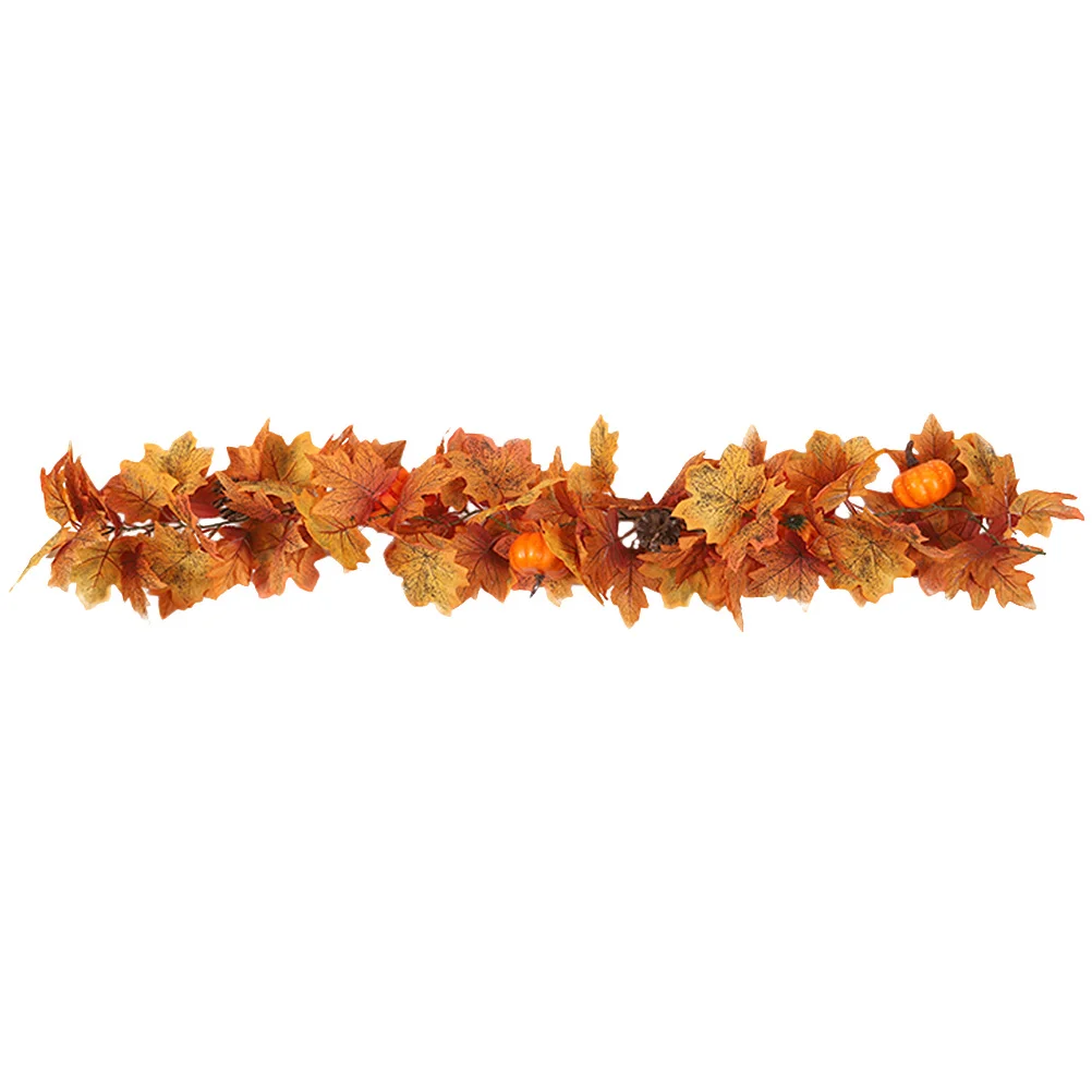 

Simulated Maple Leaf Rattan Fall Garland Thanksgiving Leaves Halloween Decor Wedding Autumn Sunflower Outdoor Decorations