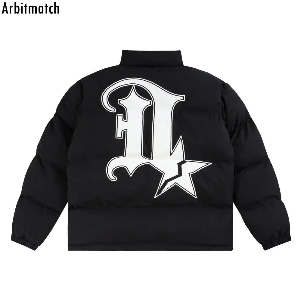 

Мужская винтажная парка с принтом в стиле Харадзюку, теплая Модная куртка оверсайз, зимняя повседневная куртка, Мужская Уличная одежда, пал...