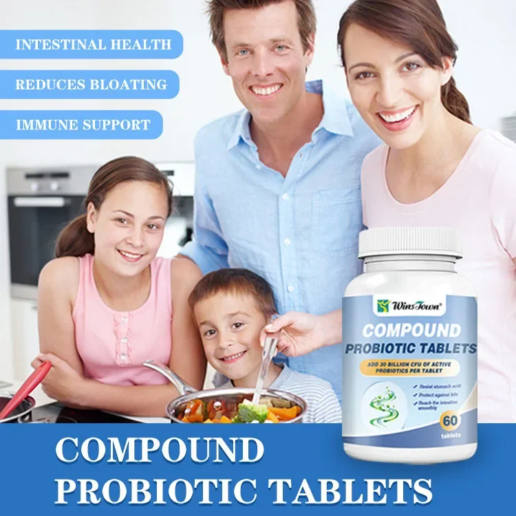 

60 таблеток, пробиотические таблетки, здоровый фермент для двоеточной кишки, пробиотики, лактобациллы, активная семья, поддержание желудочно-кишечного баланса