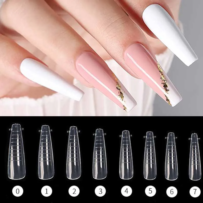 

60Pcs Nail Forms For Extension French Long Coffin Nails Art Tips Quick Builder UV Gel Top Forms Mold Acrylic Dual Forms Manicure