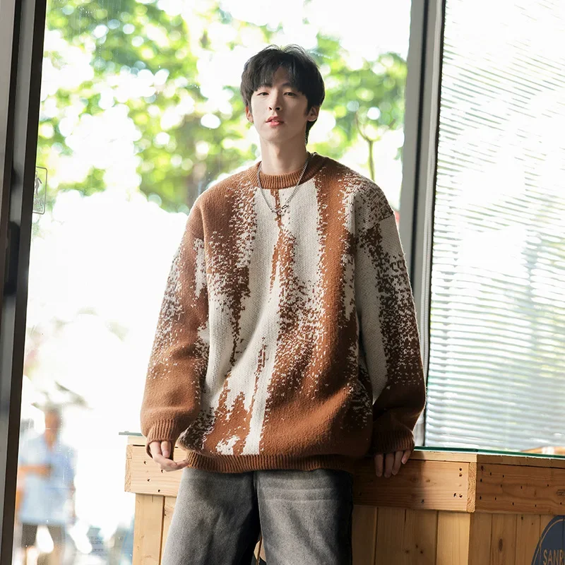 ACUmen's Wear новинка 2024 мужской свитер свободного кроя вязаный топ с длинными