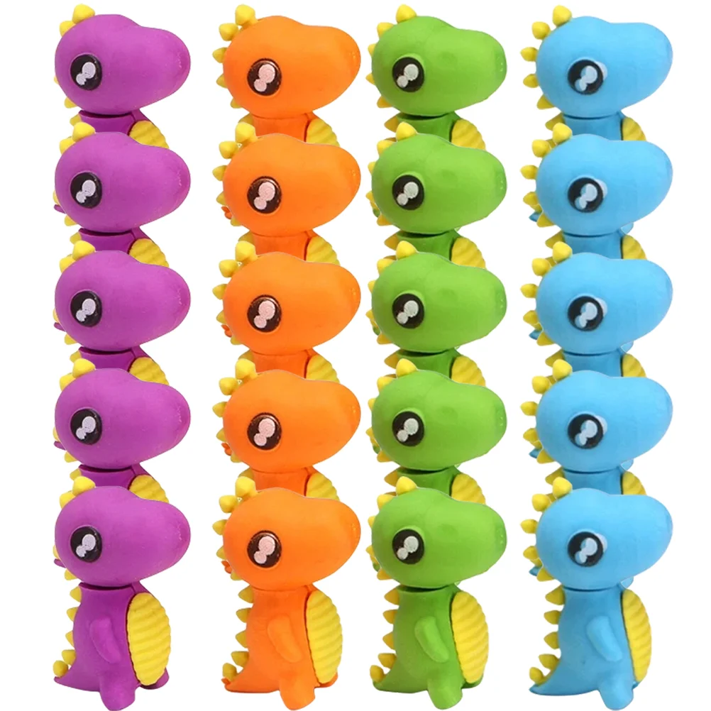 

48 Pcs Dinosaur Eraser Animals Modeling Erasers Stationery Tiny Decorative Kids Supplies Practical Toddlers Pupils