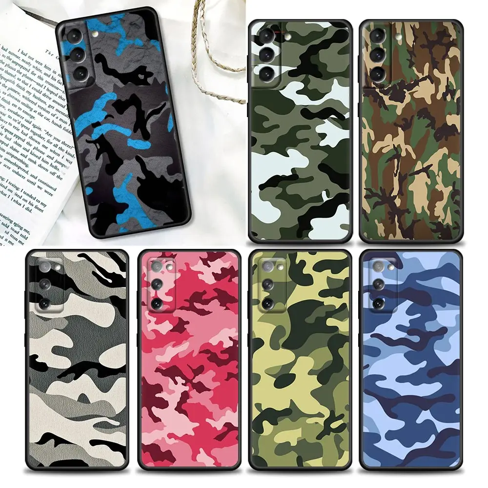 

Phone Case for Samsung Galaxy S7 S8 S9 S10e S21 S20 Fe Plus Ultra 5G Soft Silicone Cover Camouflage Pattern Camo Military Army