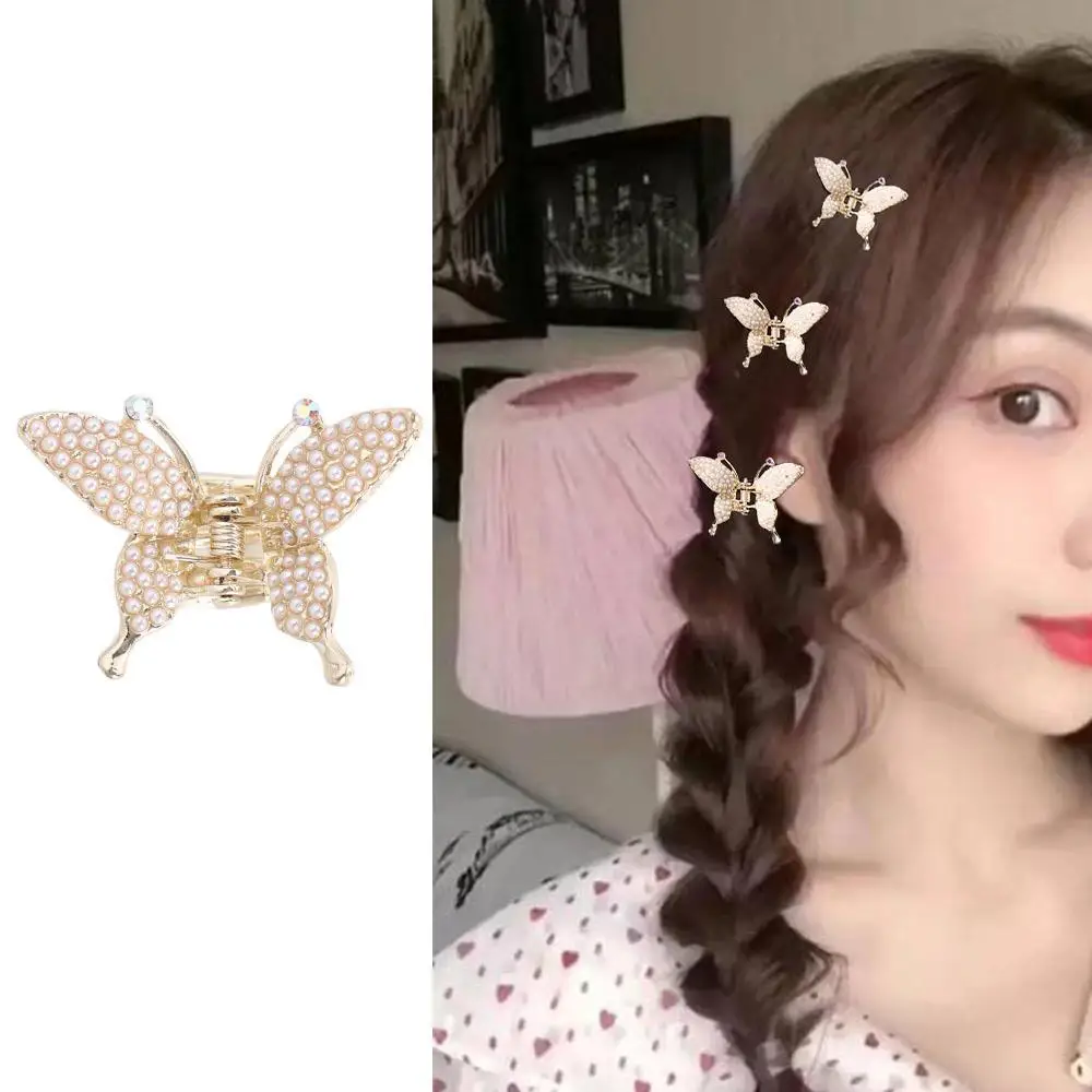 

Trendy Temperament Hairpins Hair Crabs Clip Pearl Women Hair Claws Korean Ponytail Holder Small Hairgrip Shark Clip