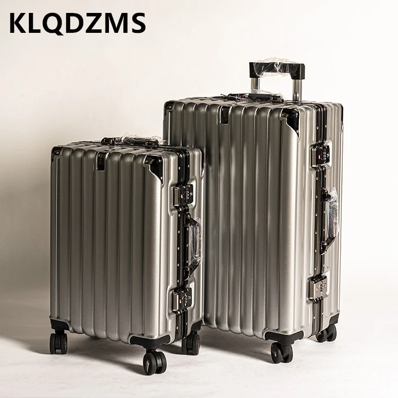 KLQDZMS 20'24 Inch Fashion Luggage Mute Suitcase Male And Female Students All-Match Trolley Case Boarding Case