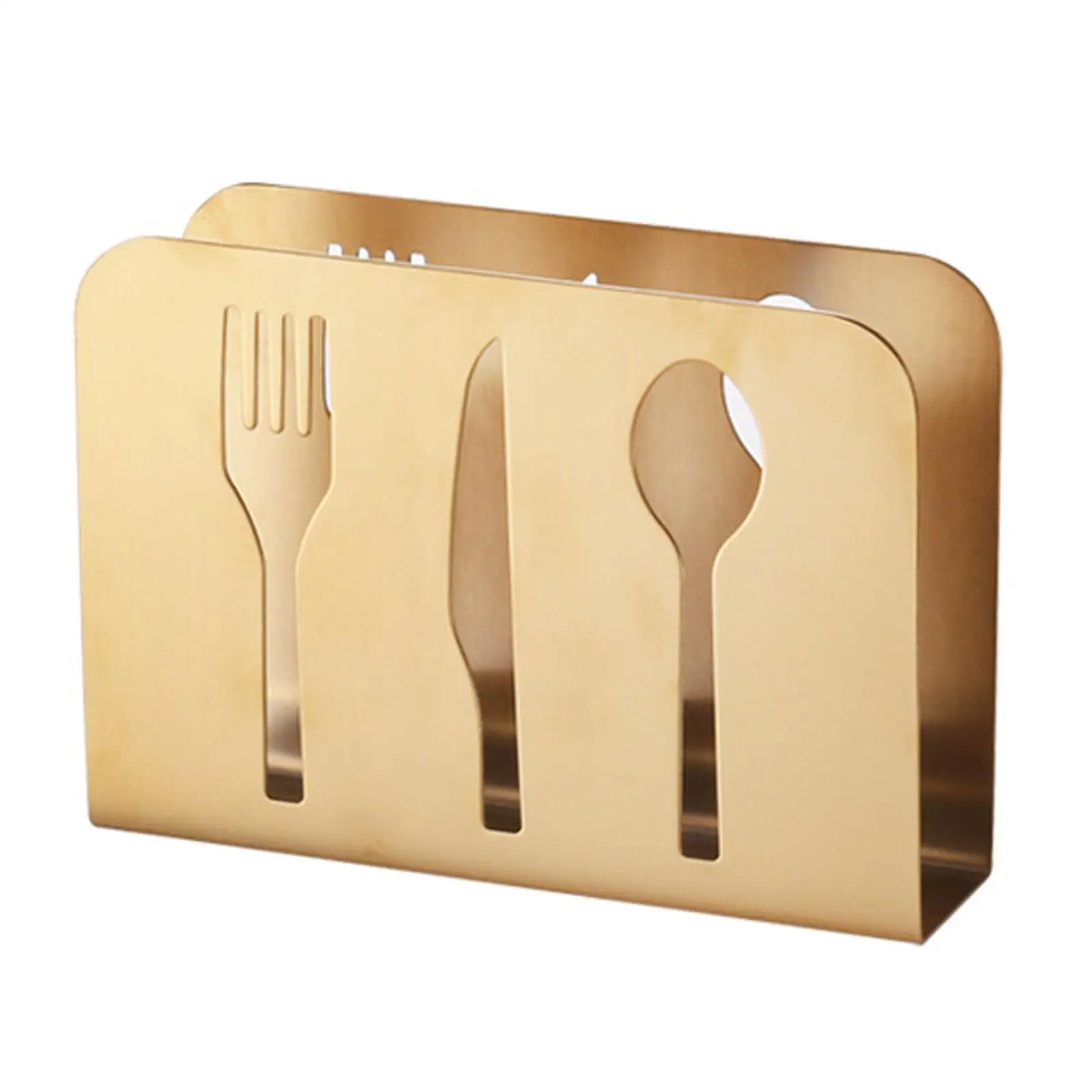 

Stainless Steel Napkin Rack Box Tissue Holder Cutlery Floral Hollow-Out Design Wholesale Dropshipping