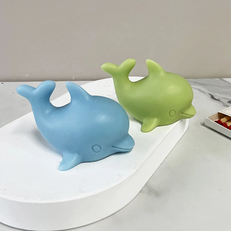 

Cute Dolphin Silicone Candle Mold DIY 3D Animal Candle Making Resin Soap Ice Cubes Chocolate Cake Mold Gifts Craft Home Decorate