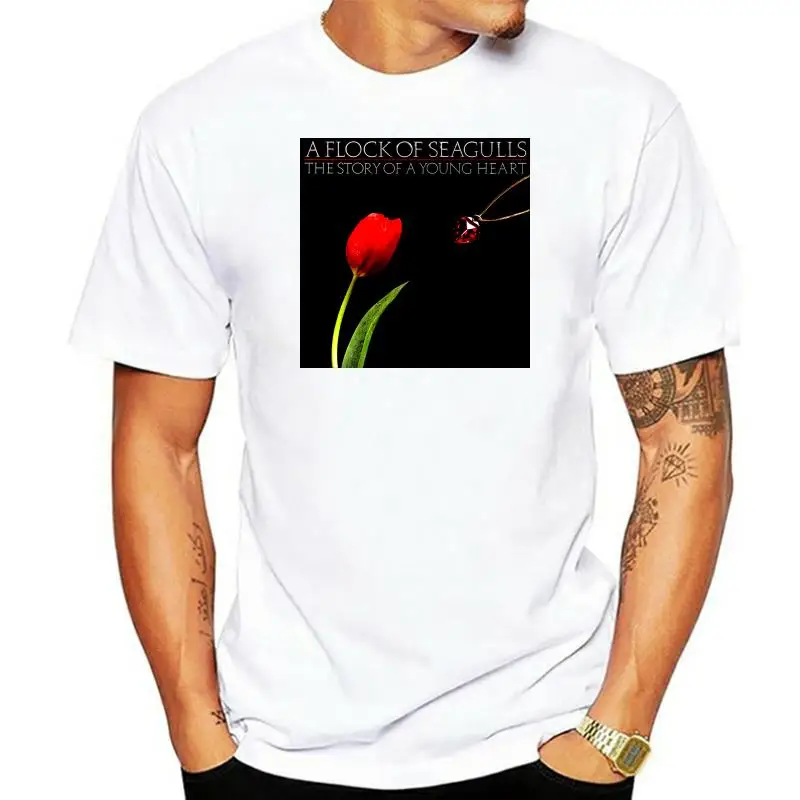 

New A Flock Of Seagulls The Story Of A Young Heart Men'S T-Shirt Black And White For Youth Middle-Age The Elder Tee Shirt