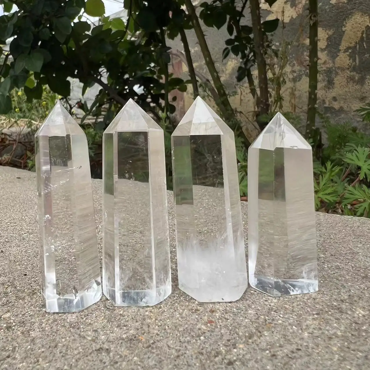 

4 шт., натуральный кристалл, белый кристалл, фотоэлемент, минеральные украшения для волшебного заживления, 150-170 г