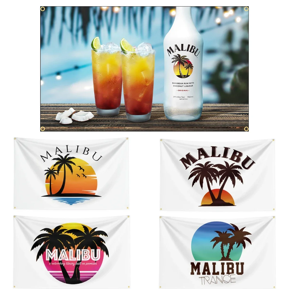 Флаг из полиэстера 90x150 см винный