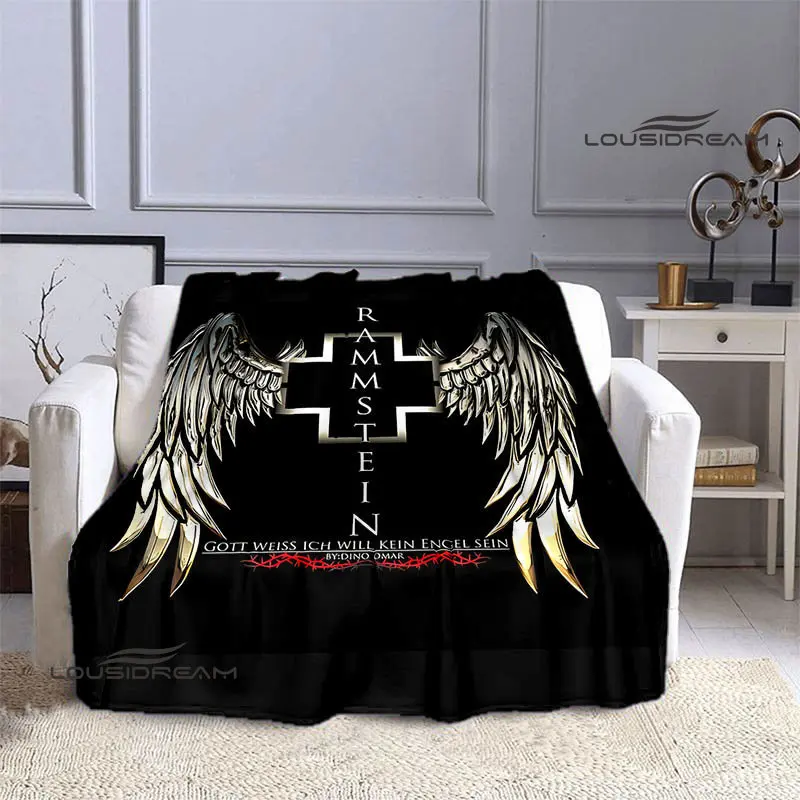 

RAMSTEIN German Industrial Metal Band Print Fashion Blanket Flange Warm blanket Home Travel Blanket Birthday Gift