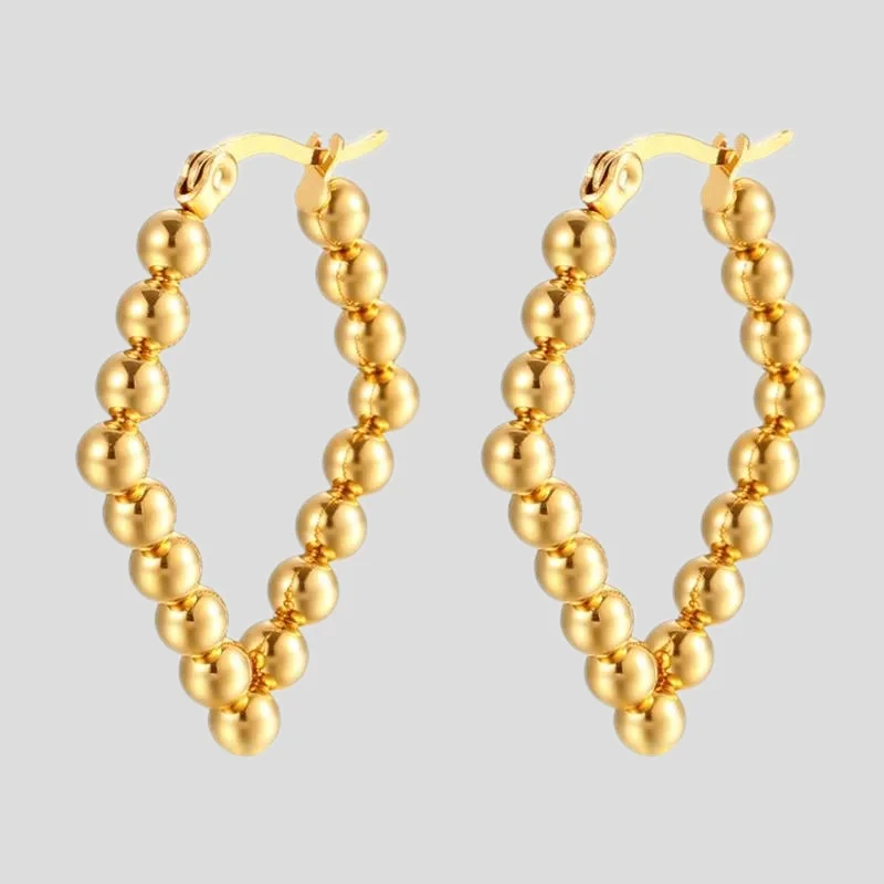 Showfay простые шикарные серьги-кольца из нержавеющей стали золотого цвета для