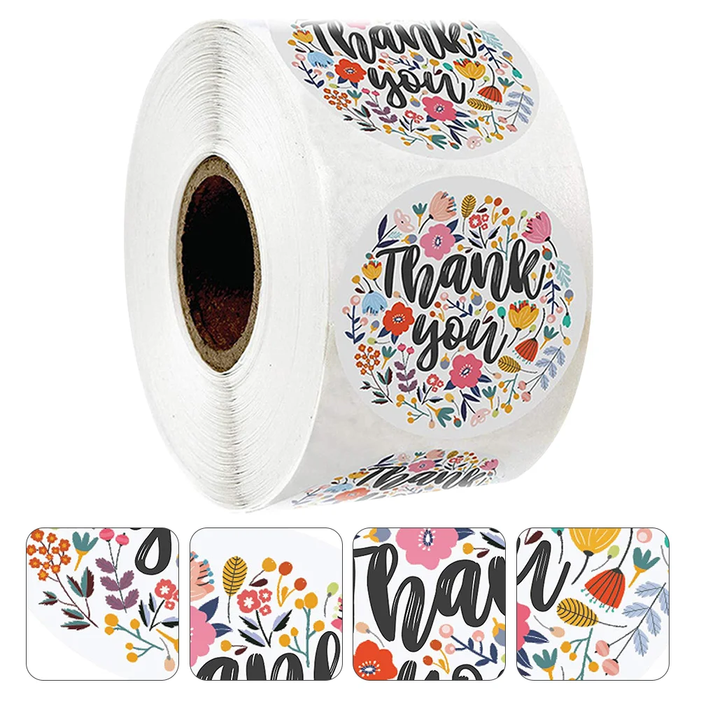

Thank You Stickers Sticker Business Roll Labels Gift Diy Label Christmas Adhesive Decal My Supporting Merry Favor Party Baby