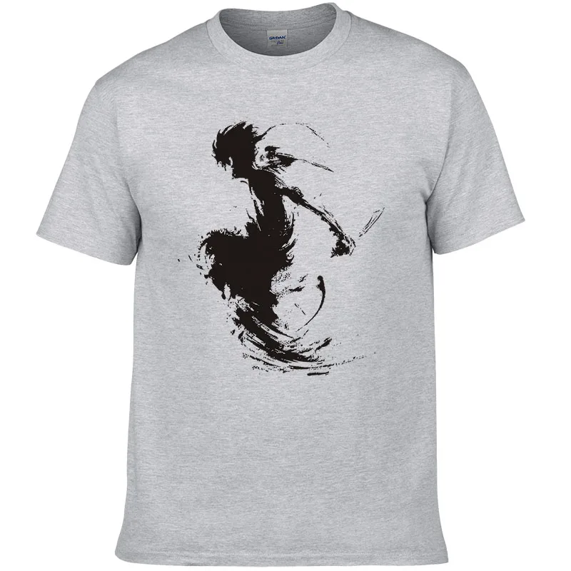 

2022 Vintage Creative Ink Painting Graphic T Shirt Men Cotton Short Sleeve Brand Streetwear Men Cool Tees
