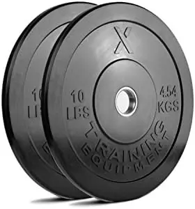 

Black Bumper Plate Solid Rubber with Steel Insert - Great for CrossFit Workouts