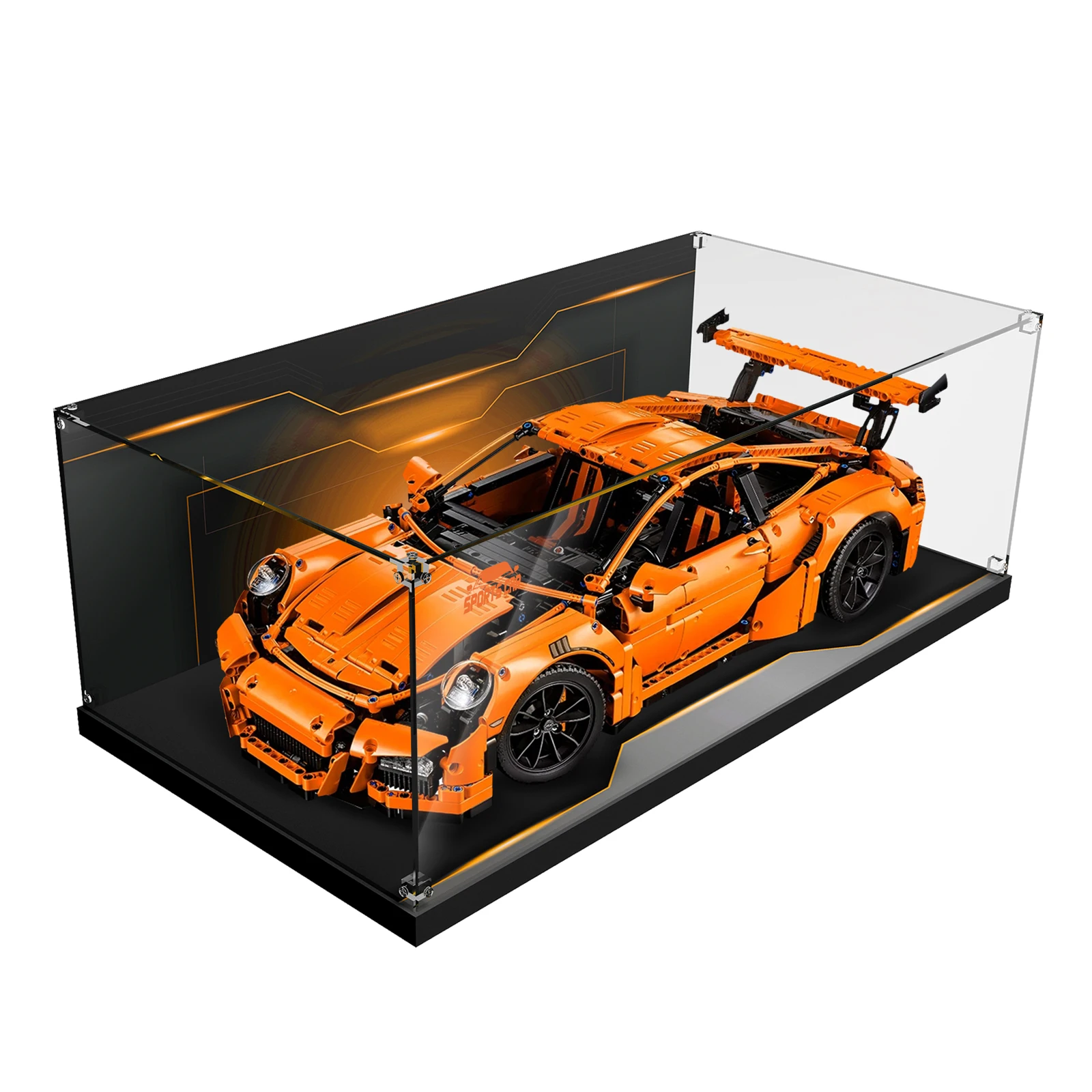 Caja de exhibición acrílica para coche GT3 RS 911 Tech modelo 42056, escaparate transparente a prueba de polvo (no incluye el juego lego)