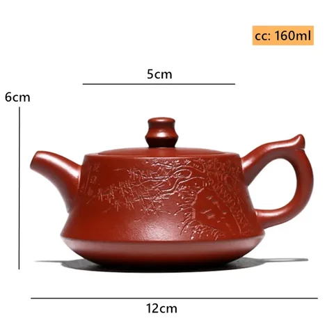 Классический чайный чайник из исинской фиолетовой глины, 160 мл, мастер ручной работы, красивый чайник Dahongpao Zisha с фильтром, чайный инфузор под заказ