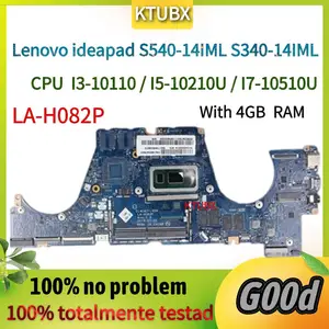 LA-H082P For Lenovo ideapad S540-14IML Laptop motherboard with CPU I5  10210U 4G GPU MX250 100% test work - AliExpress
