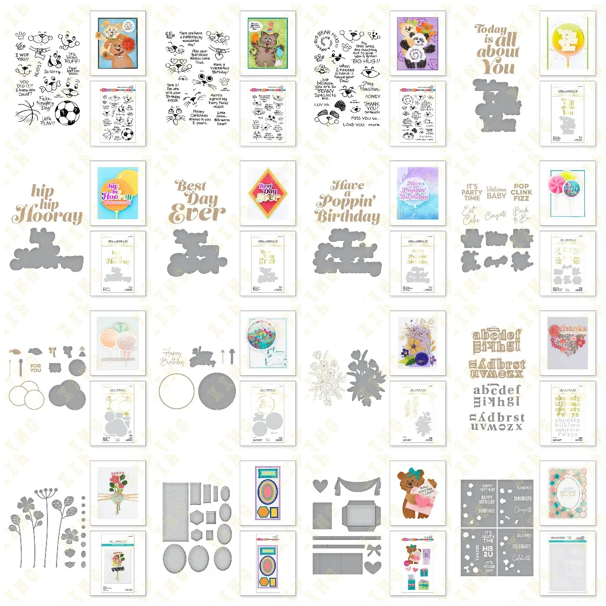 

Leaves Flowers Alphabet Sentiments New Metal Cutting Dies Stamps Stencil Hot Foil Scrapbook Diary Decoration Embossing Template