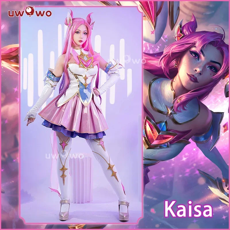 В НАЛИЧИИ UWOWO Star Guardian Kaisa Косплей League of Legends/LOL: Kai'Sa SG Костюм Ahri Akali Костюмы на