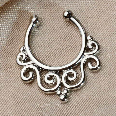 1 шт., кристалл CZ C, клипса на носу, поддельные кольца для пирсинга перегородки, обруч без пирсинга, кликер, искусственное кольцо в носу для женщин и мужчин, украшения для тела, подарок