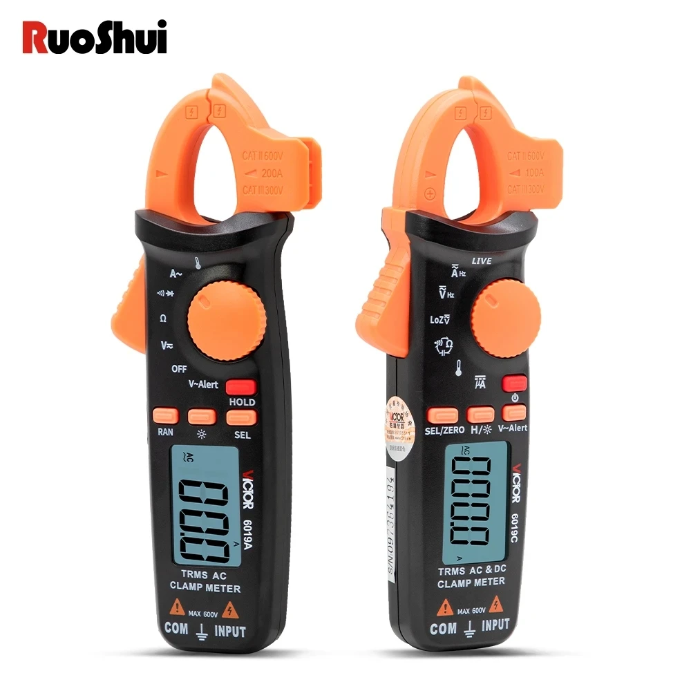 

Digital Clamp meter 6019A Auto-Range Car Repair True RMS Multimeter Live Check NCV Frequency Temperature Capacitor Ohm Hz Tester