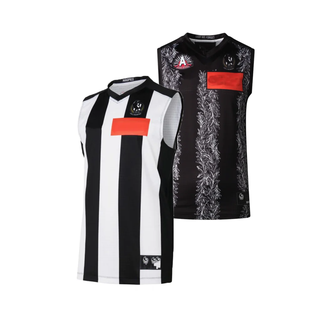 

Collingwood Magpies 2021 Mens Home/ANZAC Guernsey Rugby Jersey S-3XL