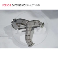 hmd exhaust manifold header for porsche cayenne 9y0 e3 3 0t car accessories catless auto replacement parts catalytic converter