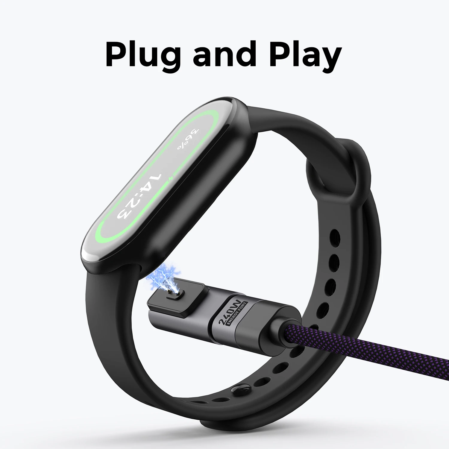 Фото Адаптер зарядного устройства для часов USB-C, разъем для зарядки типа C, кабель для быстрой зарядки для Xiaomi Band 10/9/8 Redmi Watch 5/4 №4