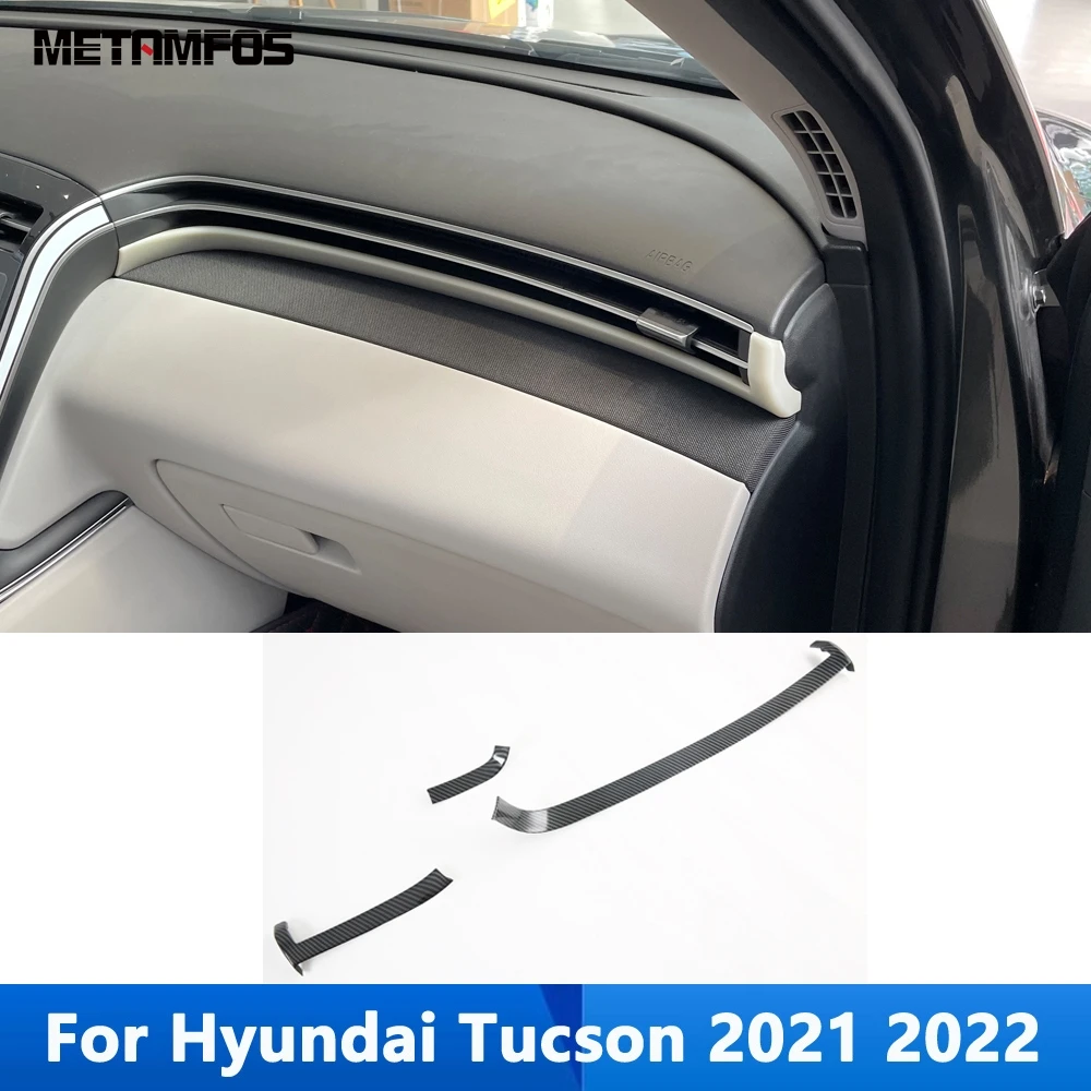 

Для Hyundai Tucson 2021 2022 2023 панель приборной панели Передняя AC кондиционер вентиляционное отверстие крышка отделка стикер аксессуары автостайлин...