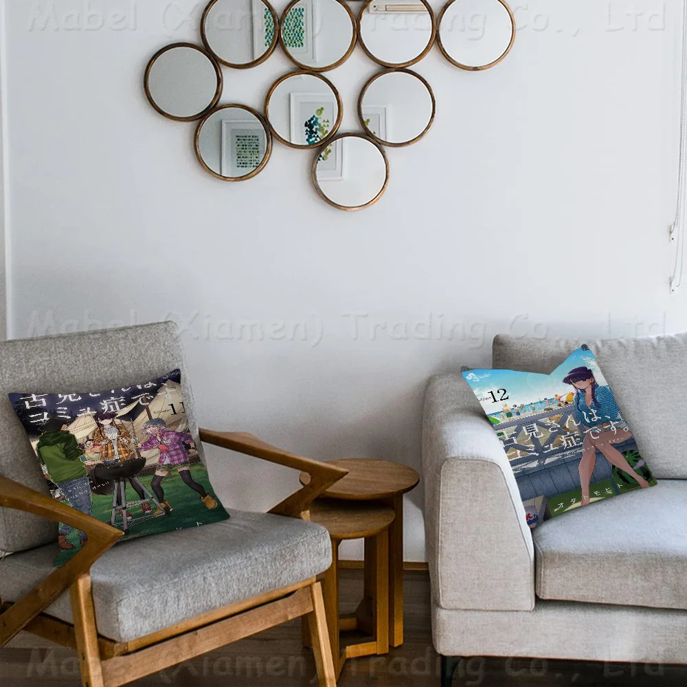 Плакаты Komyushou Desu аниме Komi Cant Communicate клен чехол для подушки счастливый осенний