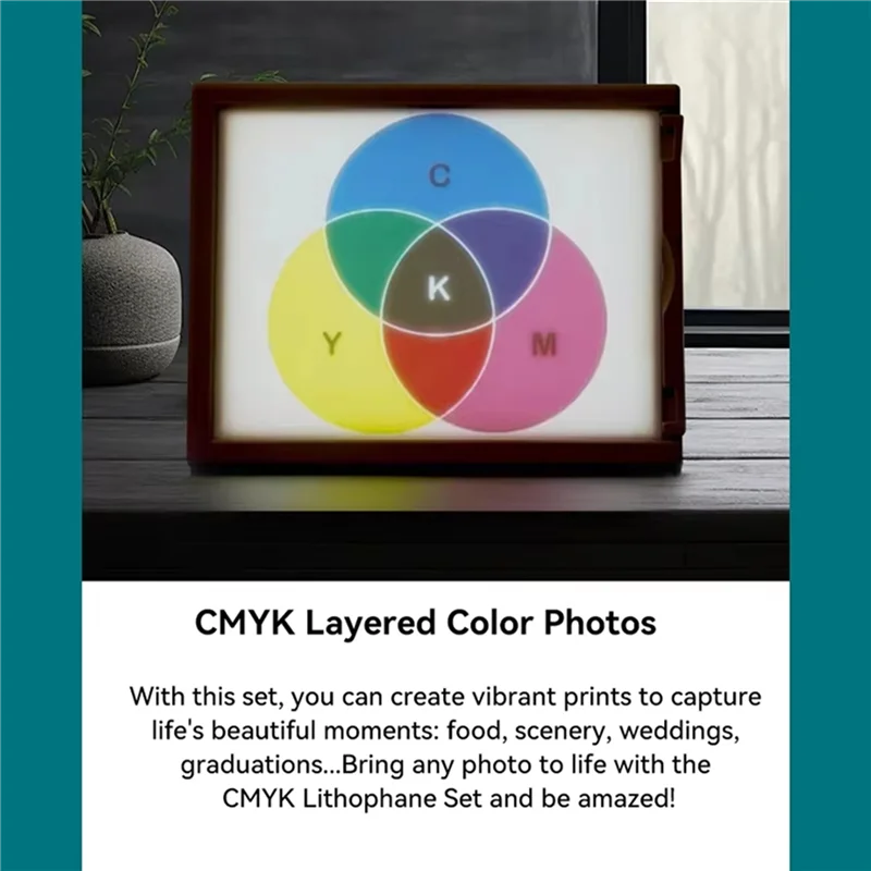 Фото 【A87T】2X для Bambulabs литофановая светодиодная панель CMYK светодиодная подсветка плата PLA Basic CMYK литофановый комплект №5