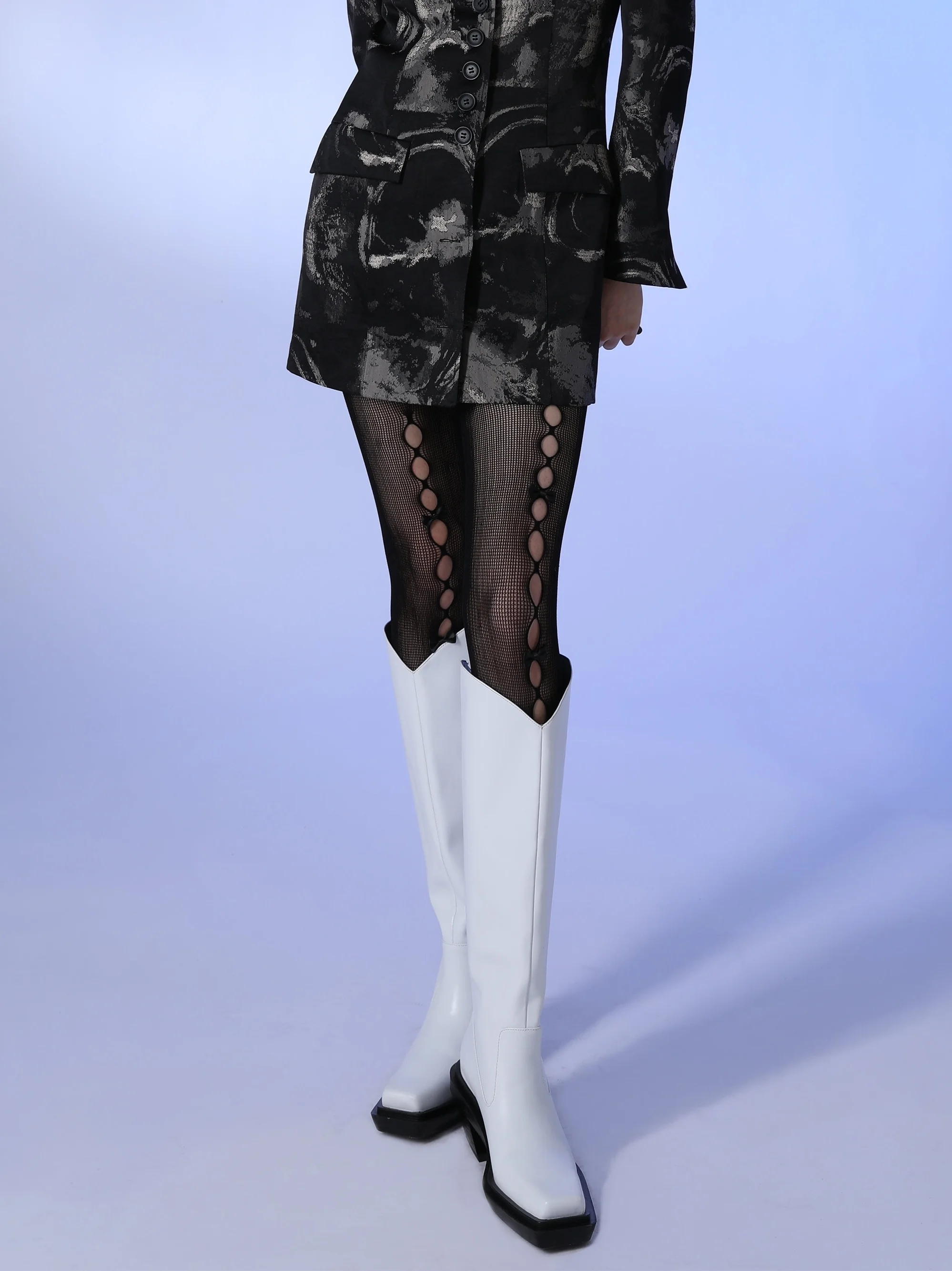 Комбинезон He весна/лето шелкография черно-белые обтягивающие легинсы