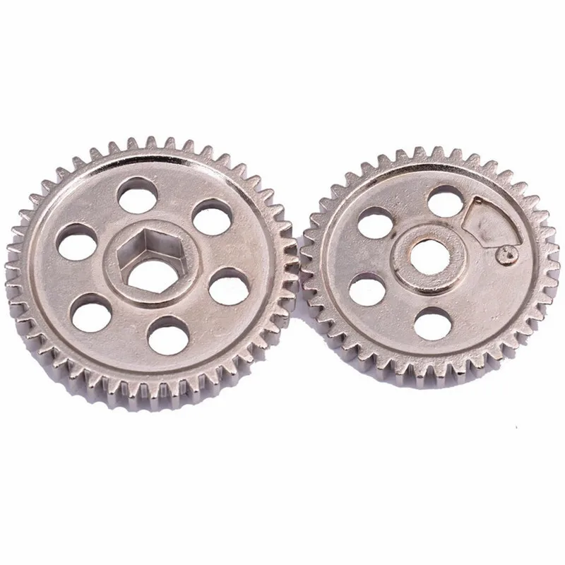 

2Pcs RC Parts 02040 02041 HSP Metal Steel Diff.Main Gear (44T)&(39T) For 1/10 Scale Models Remote Control Car Nitro Power