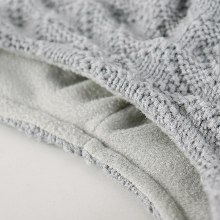 Зимняя Шапка-бини с черепом для младенцев на флисе