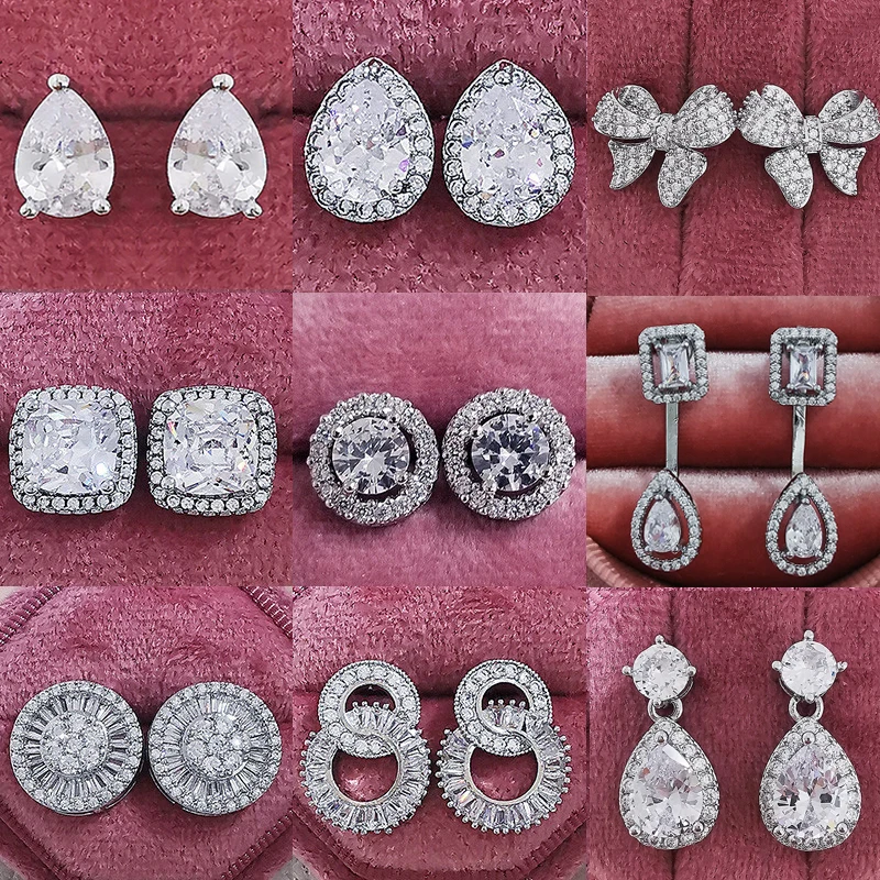 

2022 Fashion Trendy Butterfly Silver Color Korean Stud Earring for Women Wedding Cute Gothic Drop Earing Party Gift Wholesale