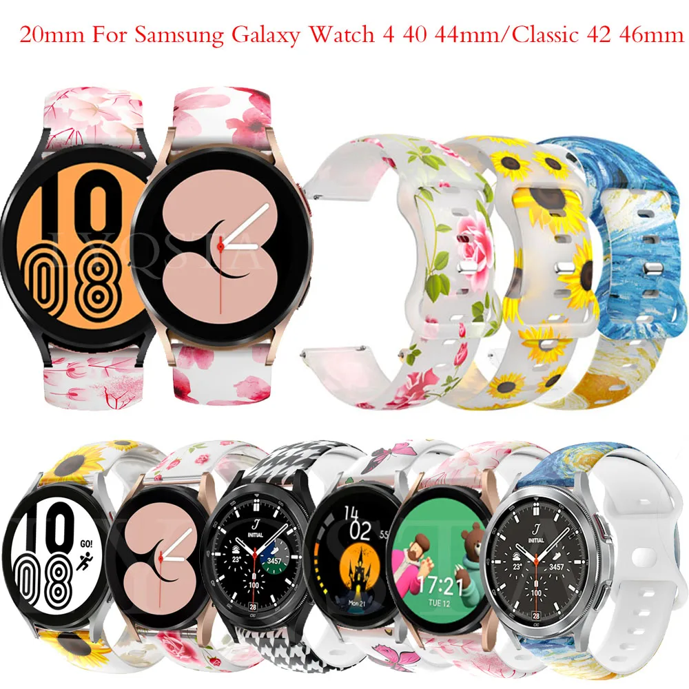 

Ремешок силиконовый для Samsung Galaxy Watch 4 Classic 42 мм 46 мм, спортивный браслет для смарт-часов Galaxy Watch 4 44 40 мм